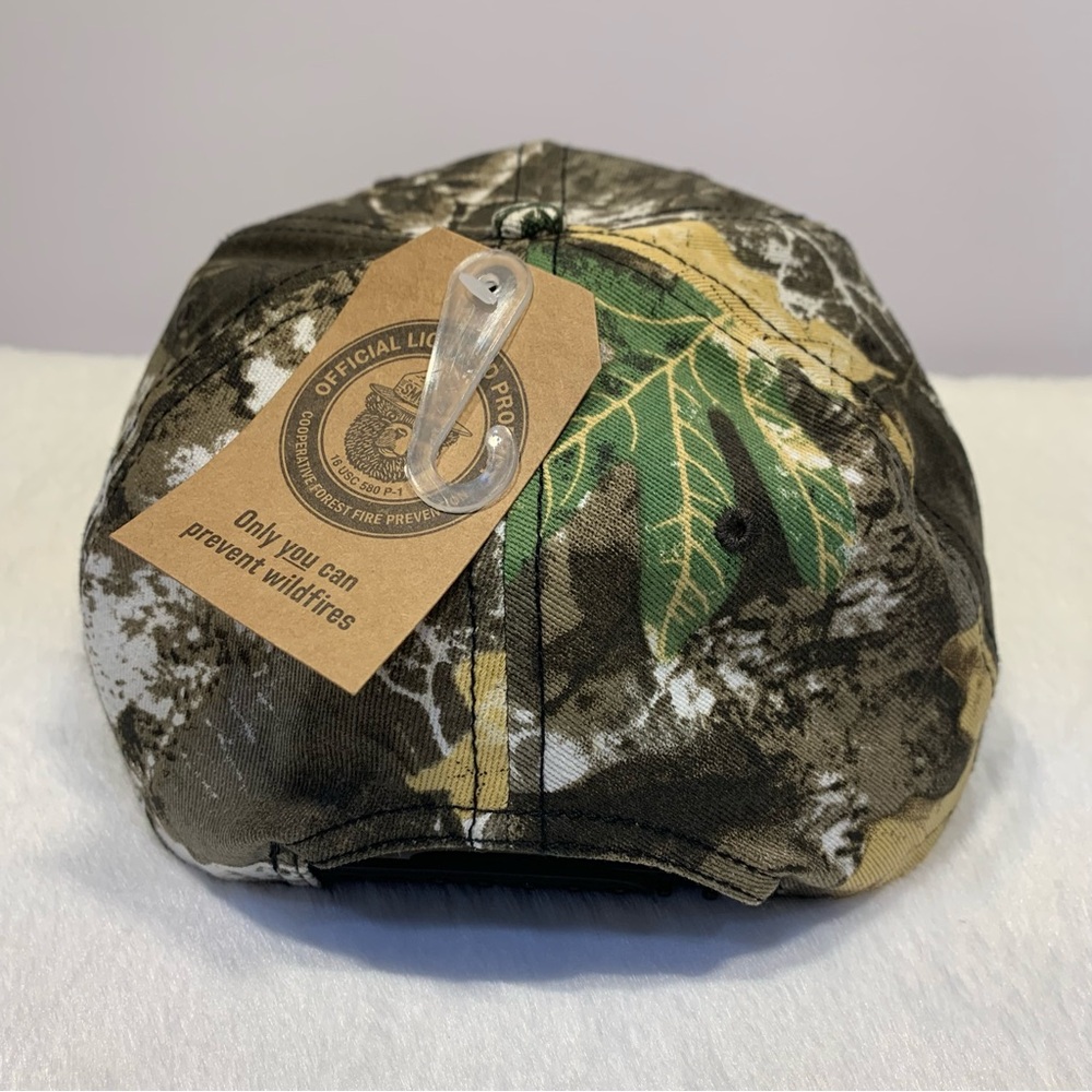 Smokey The Bear Forest Camo Snapback Trucker Hat Rope Accent Mad Engine OSFM - Picture 4 of 9